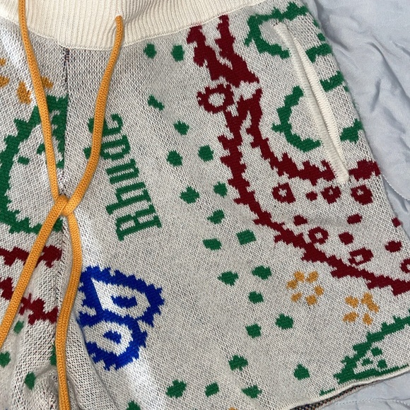 Rhude Cashmere and Wool Paisley Printed Shorts - Picture 3 of 7